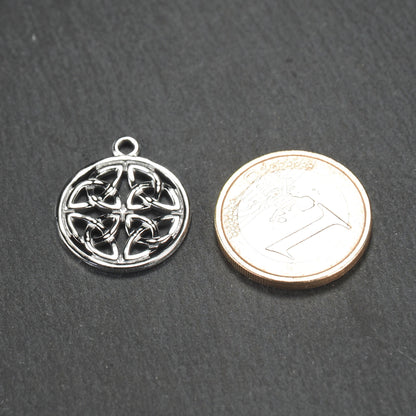Anhänger keltischer Vierfach-Knoten, 304 Edelstahl, hochglanzpoliert, 11153