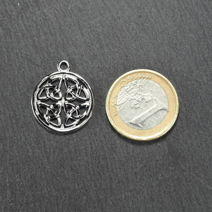 Anhänger keltischer Vierfach-Knoten, 304 Edelstahl, hochglanzpoliert, 11153