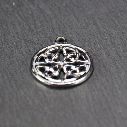 Anhänger keltischer Vierfach-Knoten, 304 Edelstahl, hochglanzpoliert, 11153