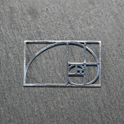 Anhänger Fibonacci Spirale, Edelstahl 304, hochglanzpoliert, 11127