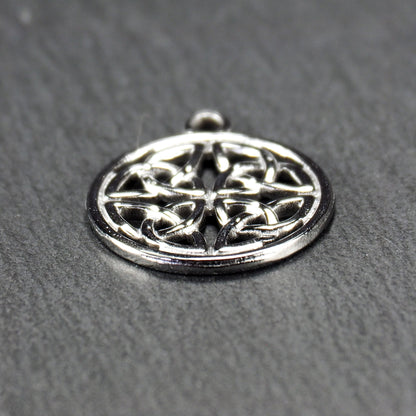 Anhänger keltischer Vierfach-Knoten, 304 Edelstahl, hochglanzpoliert, 11153