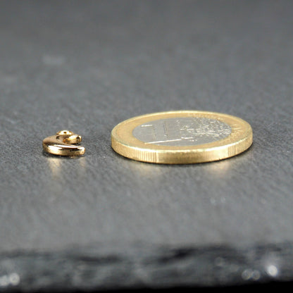 5 Anhänger Halbmond, vergoldet, 11154