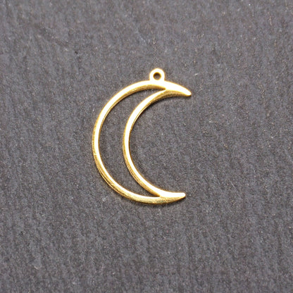 Anhänger Mond, Edelstahl 304 ionenvergoldet, 11166