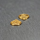 2 Anhänger Pentagramm, ionenvergoldet Edelstahl 304L,11176