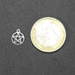 2 Anhänger Pentagramm, Edelstahl 304L, 11177