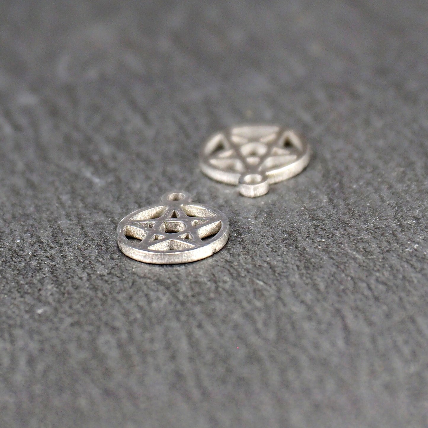 2 Anhänger Pentagramm, Edelstahl 304L, 11177