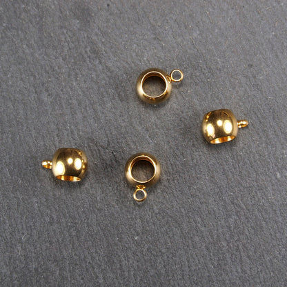 4 Anhängerösen Edelstahl 304 ionenvergoldet, 11175