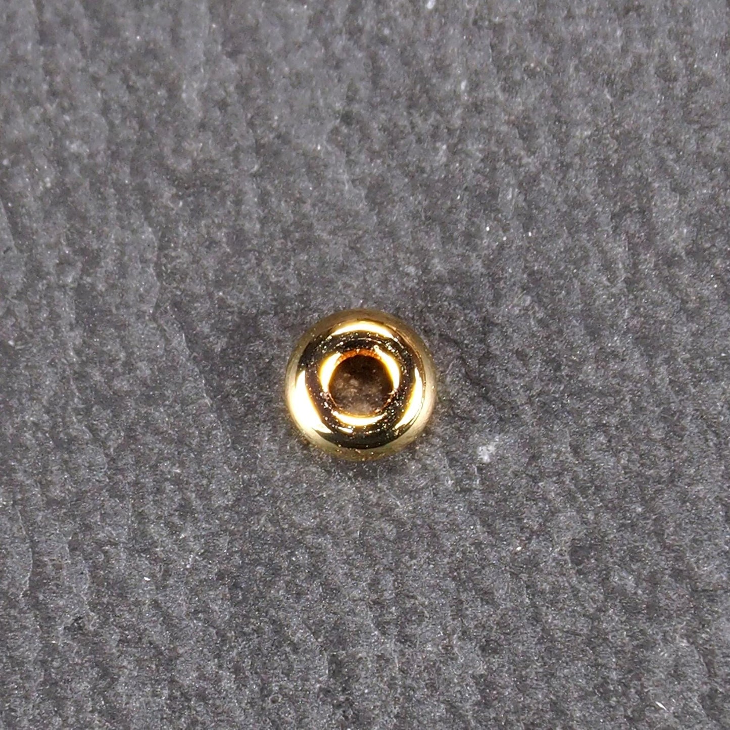 10 Spacer Perlen 14 K vergoldet, schlicht, 11169