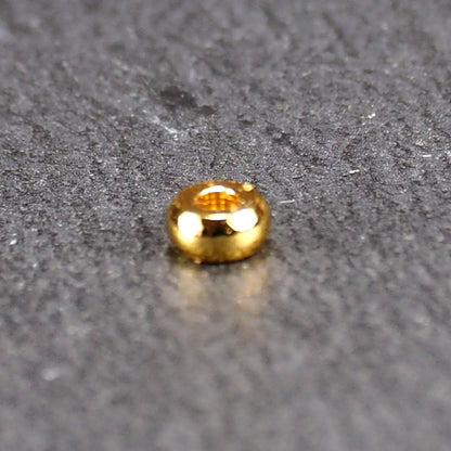 10 Spacer Perlen, 18 Karat vergoldet, gold, schlicht, 11170