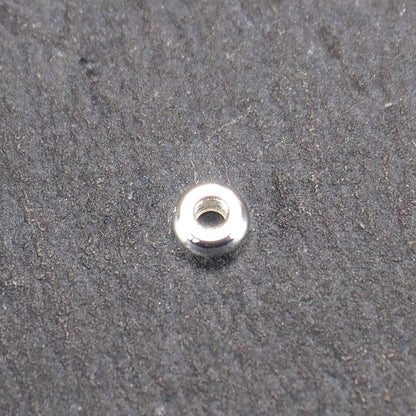 10 Spacer Perlen, versilbert, schlicht, 11171