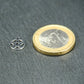 2 Anhänger Pentagramm, Edelstahl 304L, 11177