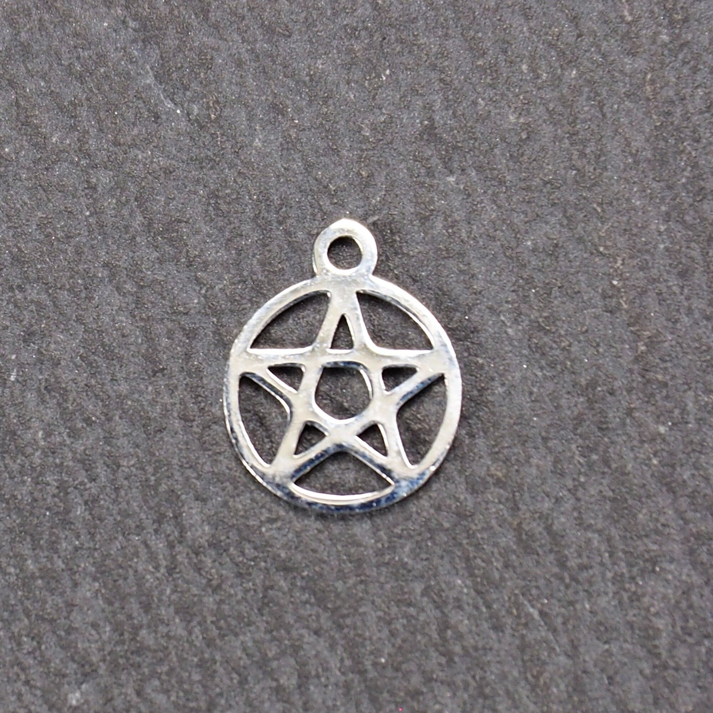 2 Anhänger Pentagramm, Edelstahl 304L, 11177