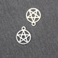 2 Anhänger Pentagramm, Edelstahl 304L, 11177