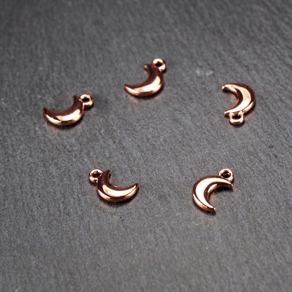 5 Halbmond Anhänger, rosévergoldet, 3D, 11226