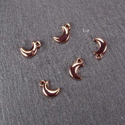 5 Halbmond Anhänger, rosévergoldet, 3D, 11226