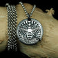 Anhänger Biene und Mondphasen, 925 Sterling Silber, 40156