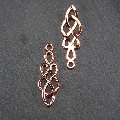 Anhänger keltischer Knoten, kupferfarben, filigran, 11181