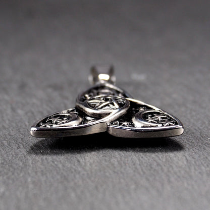 Anhänger Triquetra Pentagramm Sonne Mond Sterne, Edelstahl 304L, 11220