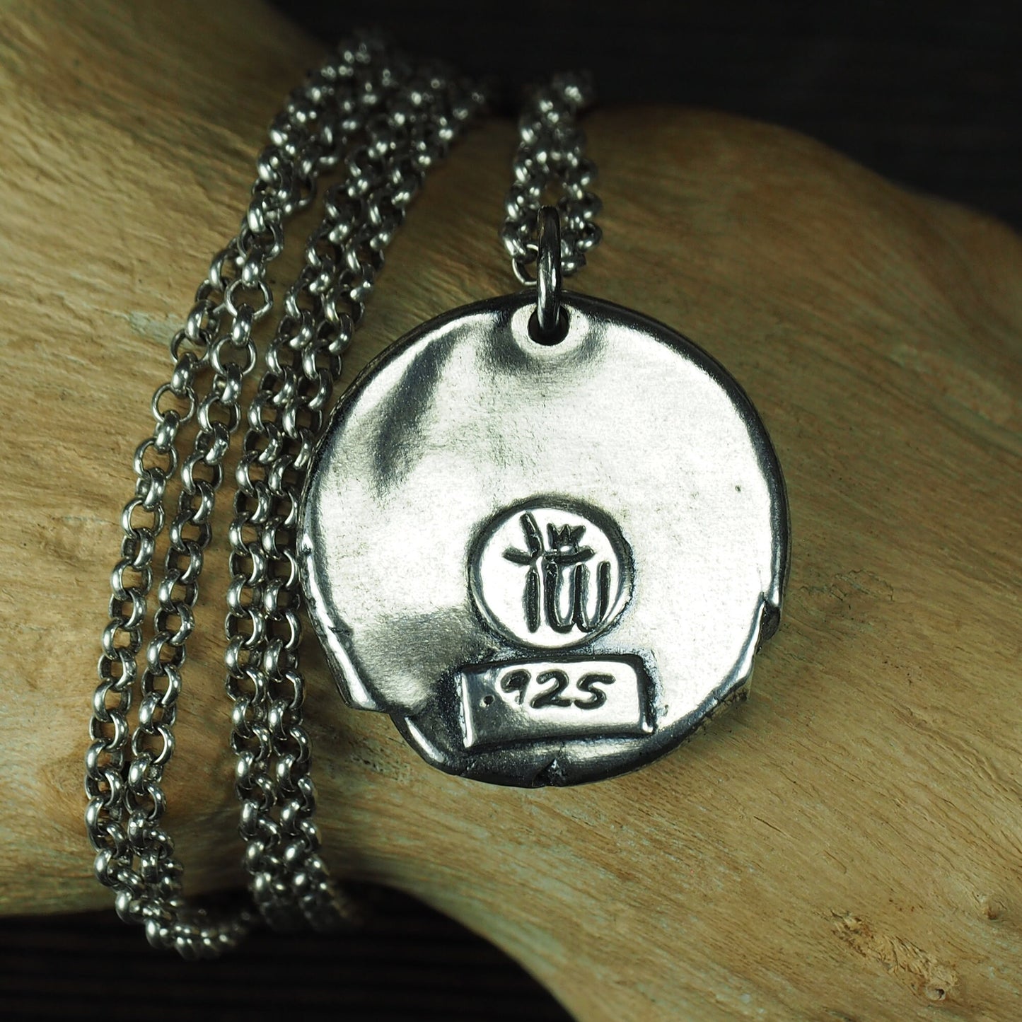 Anhänger Biene und Mondphasen, 925 Sterling Silber, 40156