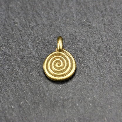 5 Anhänger Spirale, bronzefarben antik, 11255