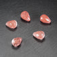 Kirschquarz Edelstein Perle, facettierter Tropfen, rosé, 11238