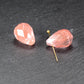 Kirschquarz Edelstein Perle, facettierter Tropfen, rosé, 11238