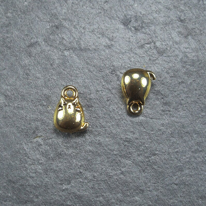 Süßer Anhänger Katze, goldfarben, dreidimensional, 10059