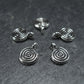 5 Anhänger Spirale, Helix, antik silberfarben, 10083