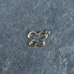 2 Anhänger kleiner Schmetterling, Messing 24 K vergoldet, 10074