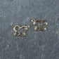 2 Anhänger kleiner Schmetterling, Messing 24 K vergoldet, 10074