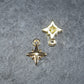 2 kleine Anhänger Stern, goldfarben, 10380