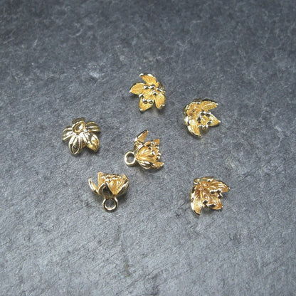 2 Anhänger Blüte, 24 Karat vergoldet, 10341