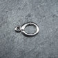 Anhänger zum Einhängen / Karabiner Verschluss, Messing, versilbert, 10403