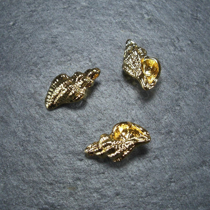Anhänger Muschel, Schnecke, goldfarben, 10463