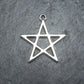 2 Anhänger Pentagramm, antik silberfarben, 10513