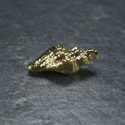 Anhänger Muschel, Schnecke, goldfarben, 10463