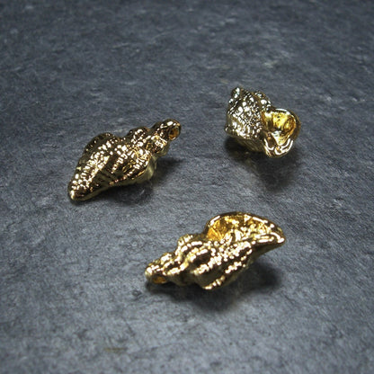 Anhänger Muschel, Schnecke, goldfarben, 10463