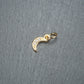 Anhänger Mond mit Zirkonia, Messing, 18 K vergoldet, 10487