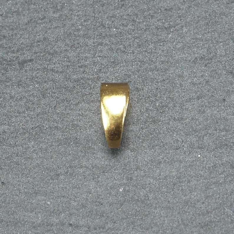 2 Anhängerösen, schlicht, Messing, 24 K vergoldet, Anhängerschlaufe, 10650