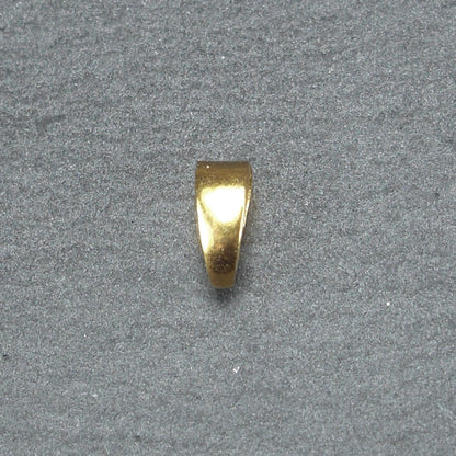 2 Anhängerösen, schlicht, Messing, 24 K vergoldet, Anhängerschlaufe, 10650
