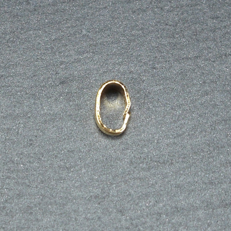 2 Anhängerösen, schlicht, Messing, 24 K vergoldet, Anhängerschlaufe, 10650