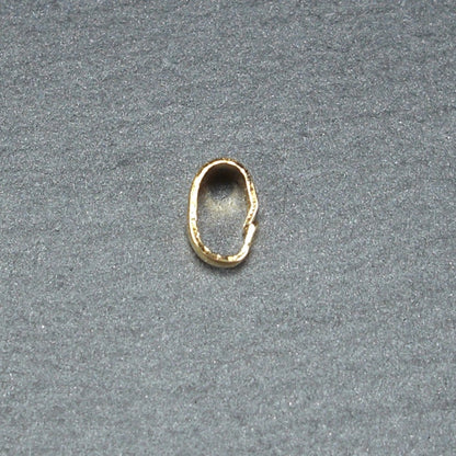 2 Anhängerösen, schlicht, Messing, 24 K vergoldet, Anhängerschlaufe, 10650