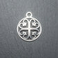 5 Anhänger filigranes Ornament, antik silberfarben, 10581