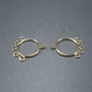 2 Anhänger Kreis mit Ösen, Creole, Messing, 24 K vergoldet, 10617