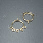 2 Anhänger Kreis mit Ösen, Creole, Messing, 24 K vergoldet, 10617