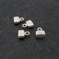 10 Endkappen flach oval für 6 x 2,5 mm Band, antik silber,10132