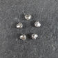 5 kleine Perlen Herz mit Perlrand, antik silberfarben, 10239