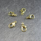 20 Karabiner 12 x 6 mm, goldfarben, Verschluss, 10291