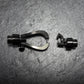 Ausgefallener, sicherer Fold Over Verschluss für Armbänder, Edelstahl, schwarz, 10290