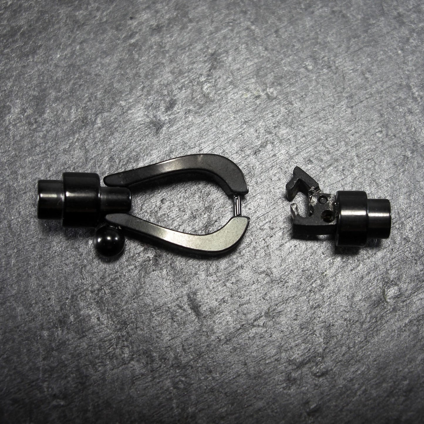 Ausgefallener, sicherer Fold Over Verschluss für Armbänder, Edelstahl, schwarz, 10290